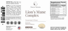 Load image into Gallery viewer, Genius Herbals Lions Mane Complex - 60 capsules
