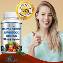 Load image into Gallery viewer, Fruit and Veggie Superfood Greens, 28 Fruits and Vegetables - 60 & 120 Tablets