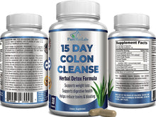 Load image into Gallery viewer, 15 Day Colon Cleanse Herbal Detox Formula - 30 Capsules