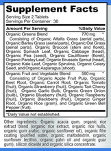 Load image into Gallery viewer, Fruit and Veggie Superfood Greens, 28 Fruits and Vegetables - 60 & 120 Tablets