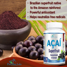 Load image into Gallery viewer, Acai Berry Superfruit - Concentrated 4:1 Extract - Equivalent to 2400mg per Capsule - 60 Capsules