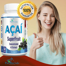 Load image into Gallery viewer, Acai Berry Superfruit - Concentrated 4:1 Extract - Equivalent to 2400mg per Capsule - 60 Capsules