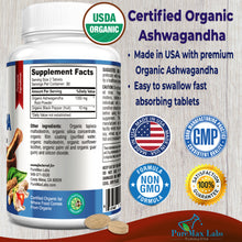 Load image into Gallery viewer, Organic Ashwagandha - 1350mg with Black Pepper for Better Absorption - 60 Tablets
