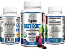 Load image into Gallery viewer, Organic Beet Root Tablets 1350mg with Black Pepper for Faster Absorption - 60 Tablets