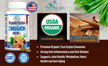 Load image into Gallery viewer, Organic Ceylon Cinnamon - 1000mg, Anti-inflammatory, Antioxidant - 60 Tablets