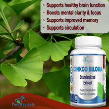 Load image into Gallery viewer, Ginkgo Biloba Capsules - Supports Brain Function & Memory - 60 Capsules