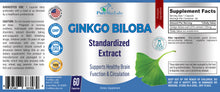 Load image into Gallery viewer, Ginkgo Biloba Capsules - Supports Brain Function & Memory - 60 Capsules