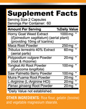 Load image into Gallery viewer, Horny Goat Weed Extra Strength Blend - 60 and 120 Capsules