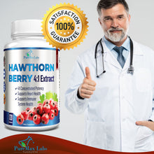 Load image into Gallery viewer, Hawthorn Berry 4:1 Extract, Concentrated - 120 Capsules
