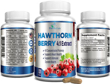 Load image into Gallery viewer, Hawthorn Berry 4:1 Extract, Concentrated - 120 Capsules