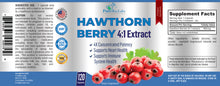Load image into Gallery viewer, Hawthorn Berry 4:1 Extract, Concentrated - 120 Capsules