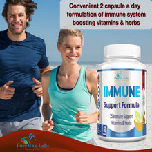 Load image into Gallery viewer, Immune Support Formula - 25 Immune Support Vitamins &amp; Herbs - 60 Capsules
