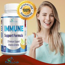 Load image into Gallery viewer, Immune Support Formula - 25 Immune Support Vitamins &amp; Herbs - 60 Capsules
