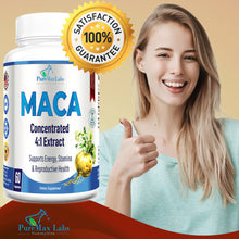 Load image into Gallery viewer, Maca Root Capsules - Concentrated 4:1 Extract (Equivalent to 1,600mg per Capsule) - 60 Capsules