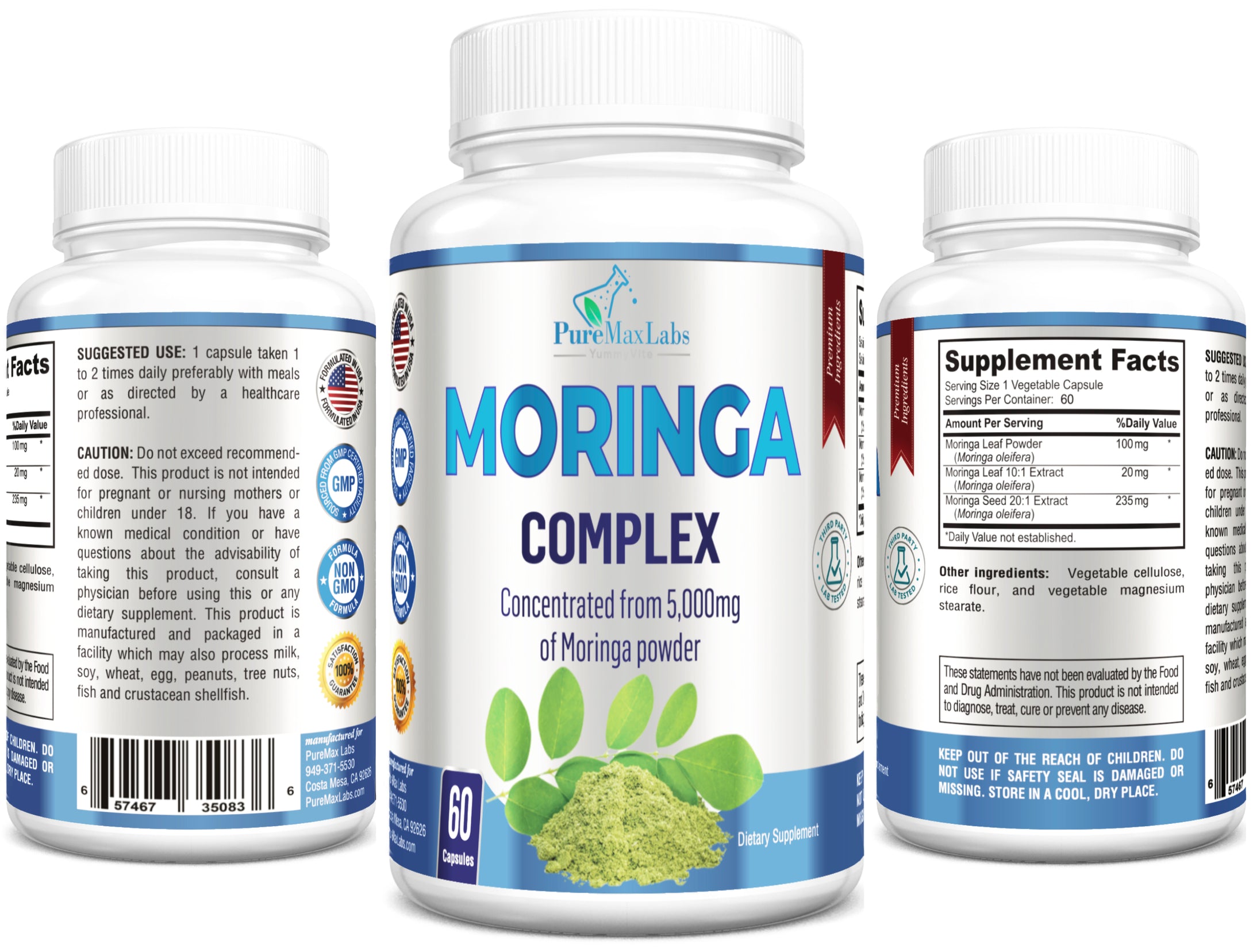 Moringa Complex - Concentrated Moringa Leaf & Moringa Seed - 60 Capsules