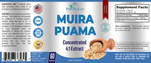 Load image into Gallery viewer, Muira Puama Concentrated 4:1 Extract, Equivalent to 2200mg per Capsule - 60 Capsules