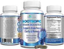 Load image into Gallery viewer, Nootropic Brain Booster, Supports Brain Focus, Clarity & Memory - 30 Capsules,