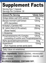 Load image into Gallery viewer, Nootropic Brain Booster, Supports Brain Focus, Clarity & Memory - 30 Capsules,