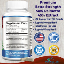 Load image into Gallery viewer, Saw Palmetto 500mg 45% Extract - 100 Capsules