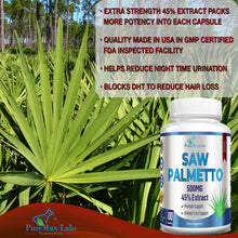 Load image into Gallery viewer, Saw Palmetto 500mg 45% Extract - 100 Capsules