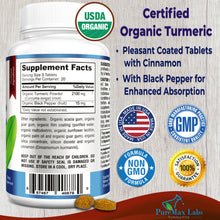 Load image into Gallery viewer, Organic Turmeric with Black Pepper - 60 Tablets
