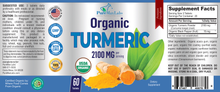 Load image into Gallery viewer, Organic Turmeric with Black Pepper - 60 Tablets