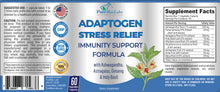 Load image into Gallery viewer, Adaptogen Stress Relief Immunity Support Formula - 60 Capsules