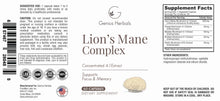 Load image into Gallery viewer, Genius Herbals Lions Mane Complex - 60 capsules
