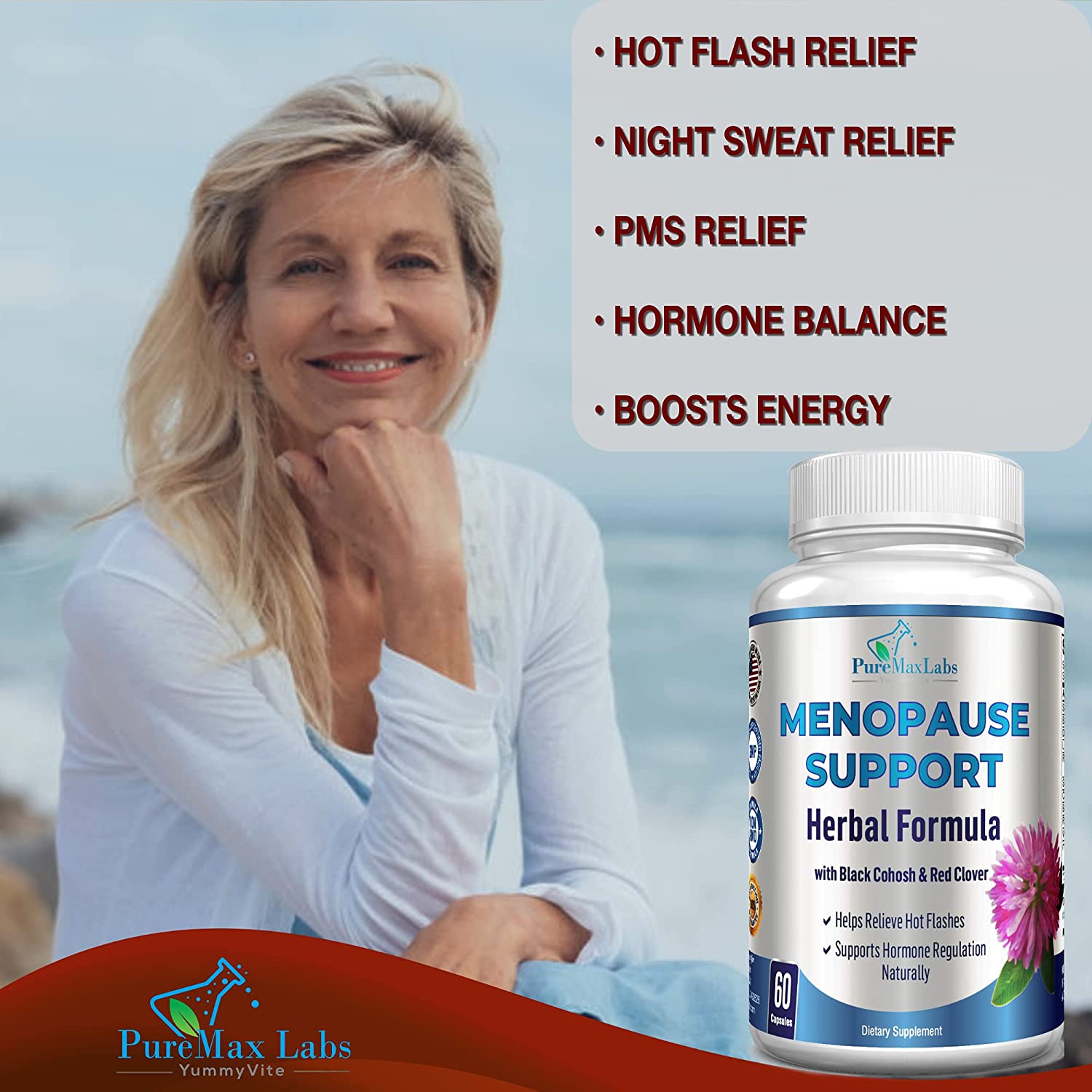 Bezwecken OstaDerm 2oz Menopause Support Gel - Hormone Balance With Estradiol, Estriol, Progesterone