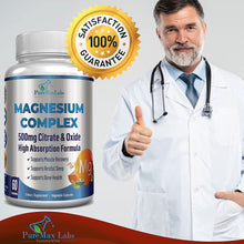 Load image into Gallery viewer, Magnesium Citrate Complex 500mg, High Absorption - 60 Capsules
