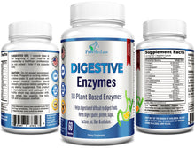 Load image into Gallery viewer, Digestive Enzymes - 18 Plant-Based Enzymes - Helps Digestion of Difficult-to-Digest Foods - 60 Capsules
