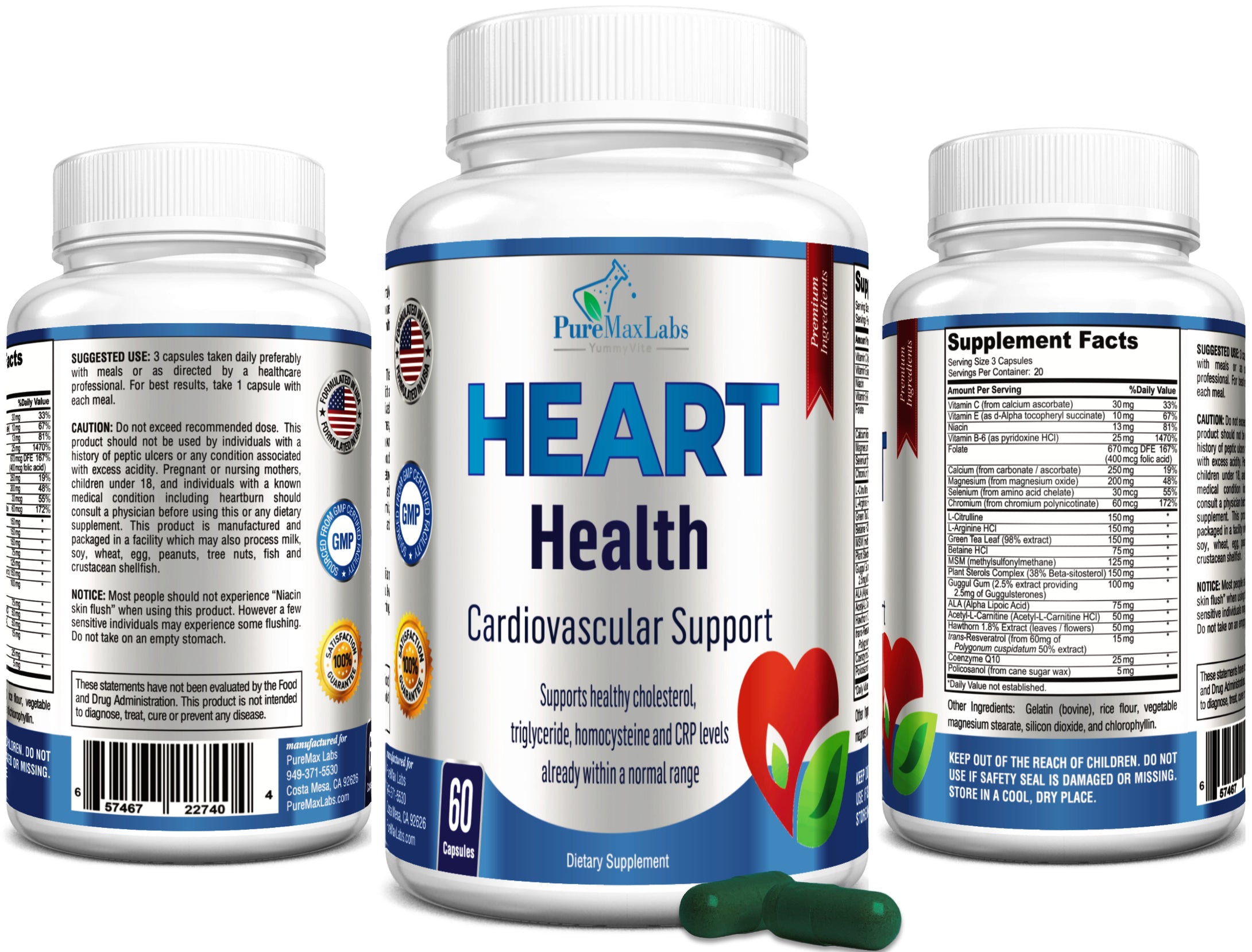 Heart Health - Cardiovascular Support Supplement - 60 Capsules