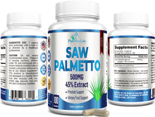 Load image into Gallery viewer, Saw Palmetto 500mg 45% Extract - 100 Capsules
