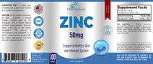 Load image into Gallery viewer, Zinc Citrate/Oxide 50mg - Immune Support Supplement - 100 Tablets
